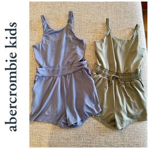 Bundle Of Girls Abercrombie Rompers, With Pockets & Adjustable Straps, 9/10